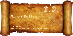 Miron Delila névjegykártya